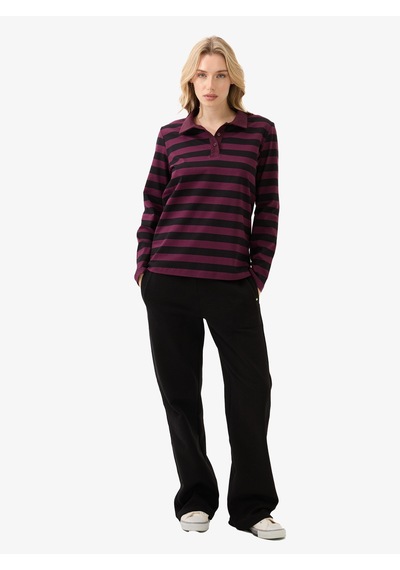 Kadın Polo Yaka T-shirt 60583 - Siyah SIYAH