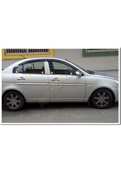 Woc Chrome Hyundai Accent Era Krom Cam Çıtası 4 Parça Paslanmaz Ç