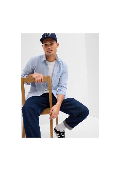 Gap Standard Fit Oxford Gömlek 488512007 MAVİ