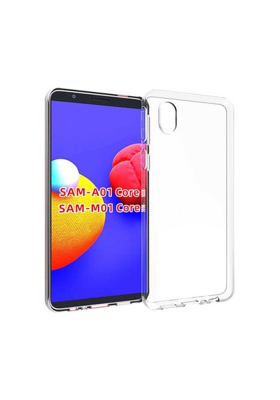 Galaxy A01 Core Kılıf Zore Süper Silikon Kapak Renksiz