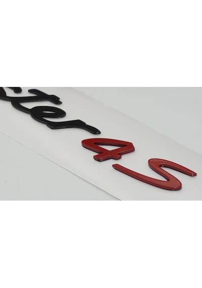 Dk Tuning Porsche Boxster 4s Bagaj Siyah Kırmızı Yazı Logo Amblem Bagaj Arma