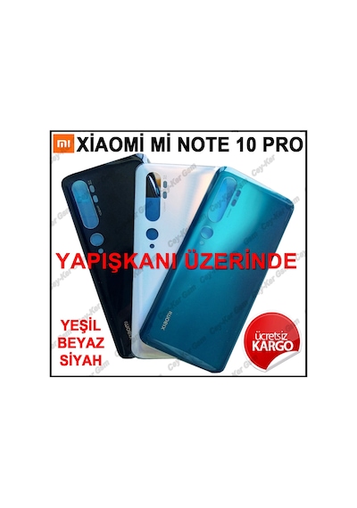 Xiaomi Mi Note 10 Pro Arka Cam Pil Kapağı Batarya Kapağı+B7000