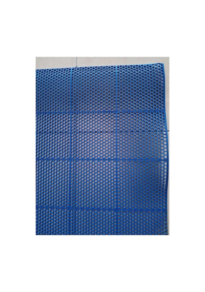 Kare Petek Mat Zemin Matı Kaydırmaz Pvc Paspas Banyo Kaymaz Yer Matı Mavi