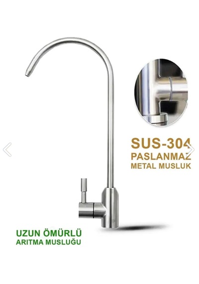 Reverse Osmosis Su Arıtma Musluğu Paslanmaz 304 Lüks Aç Kapa Tezgah Üstü Musluk Kolay Montaj Lüks Musluk