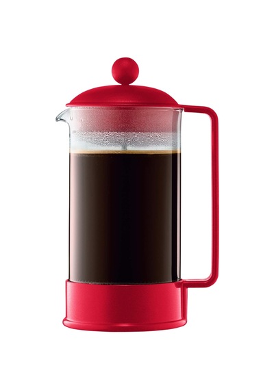 Brezilya French Press Kahve Makinesi, 963 Gr, 1 Litre 8 Fincan , Kırmızı Diğer