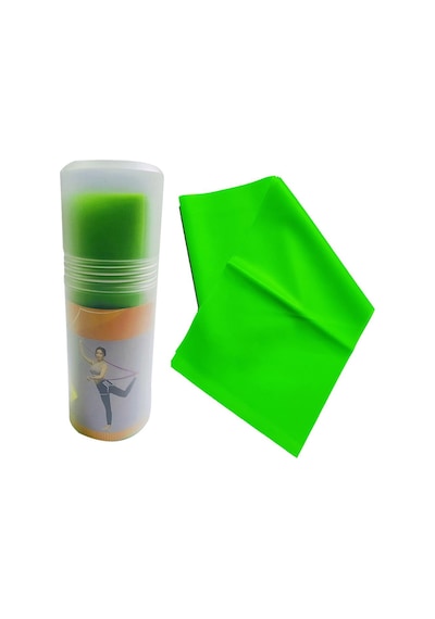 Pilates Bandı Orta Sert 140 x 15 Cm Egzersiz Direnç Lastiği Yeşil