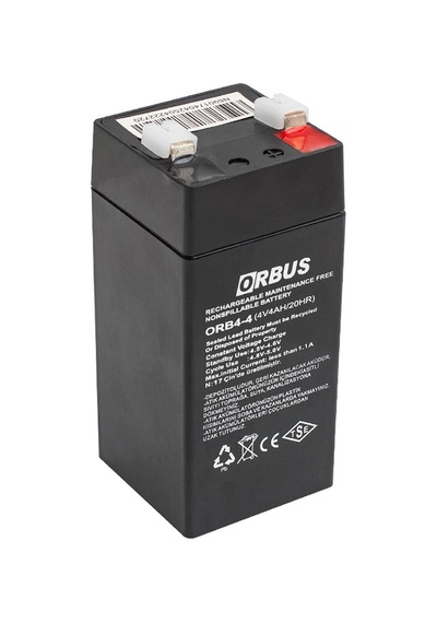 Orbus Orb4-4 4 Volt 4 Amper Dik Akü 45x45x100 Mm