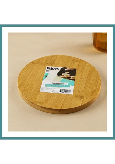 Trendexa Ayaklı Bambu Sunum Tepsisi 24.5 Cm Mac