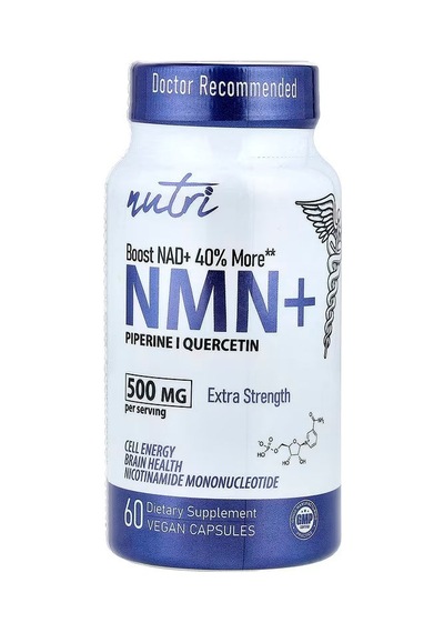 Nutri, Nmn+ Nicotinamide Mononucleotide Brain Health 60 Vegan Capsules