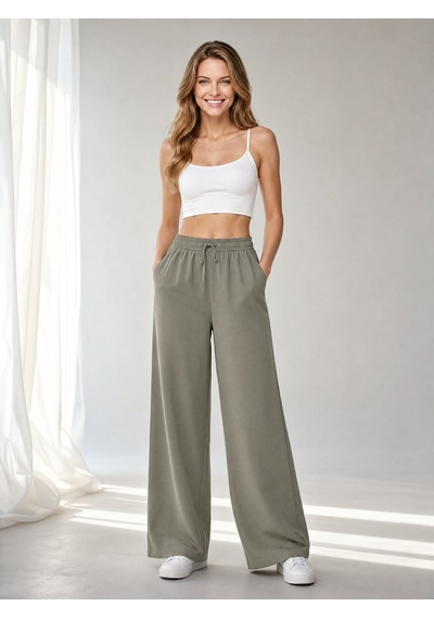 Nealirsanall.com Kadın Yüksek Bel Beli Lastikli Tensel Bol Paça Pantolon Doğal Döküm Ve Eforsuz Konfor Lacivert Nealirsanall.com Kadın Yüksek Bel Beli Lastikli Tensel Bol Paça Pantolon Doğal Döküm Ve Eforsuz Konfor Lacivert