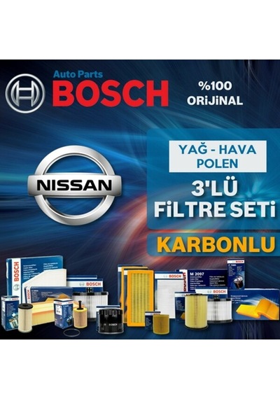 Nissan Qashqai 1.6 Dcı Bosch  Karbonlu Filtre Bakım Seti 2014-2017 (495301221)