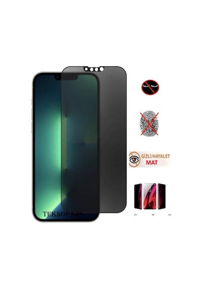 Apple İphone 13 Mini Mat Hayalet Ekran Gizli Privacy Tam Kaplayan Kırılmaz Cam Seramik Nano Ekran Koruyucu
