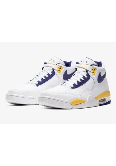 Nike Flight 89 Legacy Flight Legacy "Lakers" Erkek Basketbol Ayak Beyaz-White