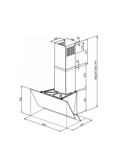 Uğur UAD 6011 SA3DHD Duvar Tipi Ankastre Davlumbaz