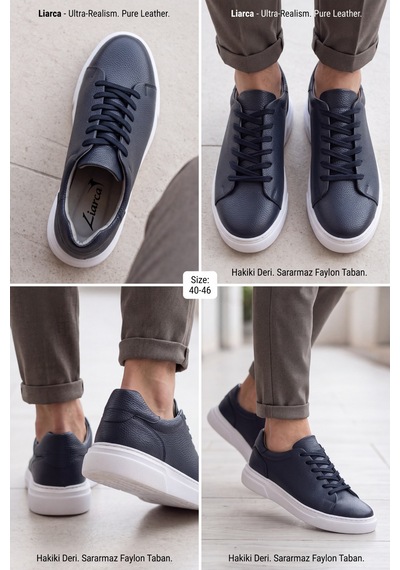 Liarca Asterio %100 Hakiki Deri Sararmayan Faylon Taban Sneaker Klasik Lacivert Beyaz Ayakkabı Lacivert - Beyaz Liarca Asterio %100 Hakiki Deri Sararmayan Faylon Taban Sneaker Klasik Lacivert Beyaz Ayakkabı Lacivert - Beyaz