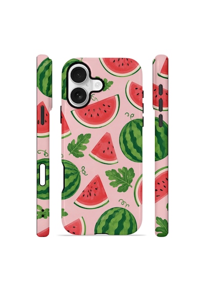 Apple iPhone Uyumlu 16 Vorian Çift Katmanlı Kılıf Watermelon Garden Party
