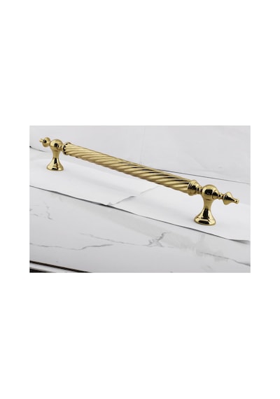 Burgulu Titanyum Gold 40 Cm Çelik Kapı Tutma Kolu Sürgülü Dış Çekme Kulpu Kulbu Tutamağı Kol 1 Adet