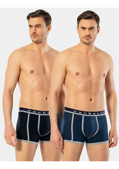 Cacharel Erkek 2'Li Biyeli Boxer 1322 Lacivert-Indigo 001
