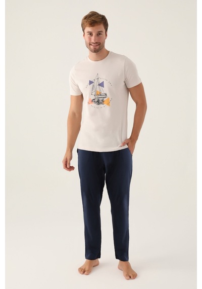 Arnetta Home Taş Erkek Pijama Takımı 5274-42758 Taş