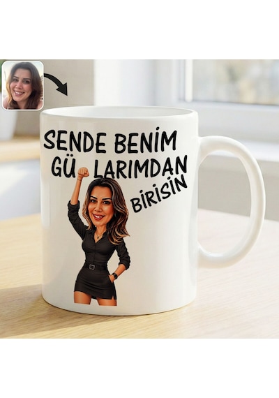 Bk Gift Kişiye Özel Sende Benim Günahlarımdan Birisin Karikatürlü Beyaz Kupa Bardak -3, Arkadaşa Hediye, Eğlenceli Hediye