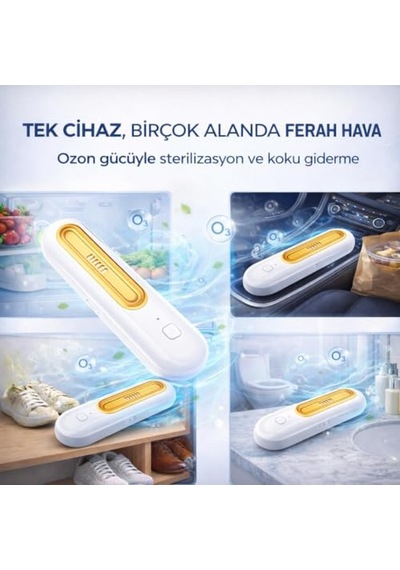 Şarjlı Ozonlu Buzdolabı Koku Giderici Sterilizasyon Koku Giderici Araç, Ayakkabılık Banyo İçin Kötü Koku Giderici