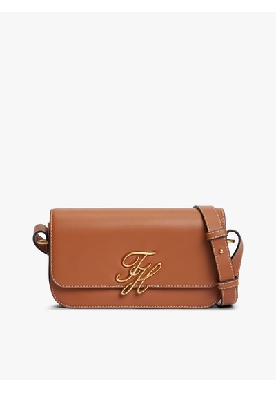 Tommy Hilfiger Th Scrıpt Flap Crossover Kadın Kahverengi Çanta - Aw0aw18399