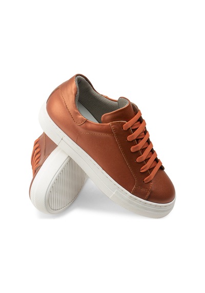 Deery Hakiki Deri Bakır Rengi Sneaker Kadın Ayakkabı - Z1681Zbkrc01 Bakır