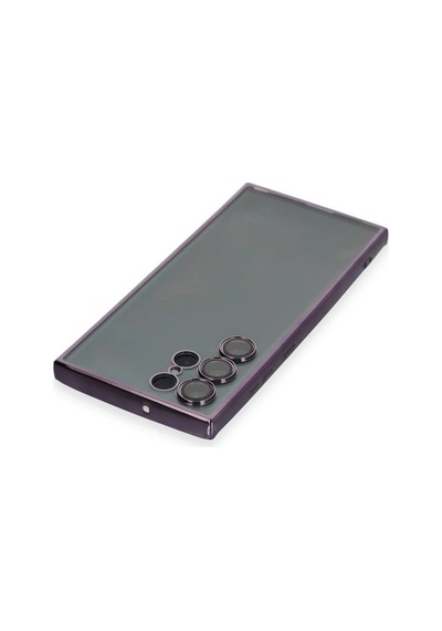 Newface - 18 - Samsung Galaxy S22 Ultra Kılıf Razer Lensli Silikon - Csmo-tex - - Mor
