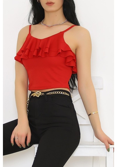 Zhlbutik Yaka Fırfırlı Bluz Atlet 001