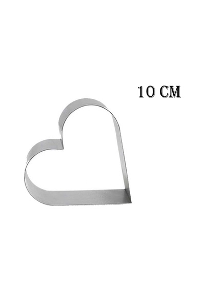 Paslanmaz Kalp Pasta Kalıbı Puntasız 7cm 10 Cm Gümüş