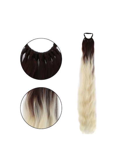 Lastik Tokalı At Kuyruğu Su Dalgalı / Kumral / Platin Ombre - Mydr-718180 Çok Renkli