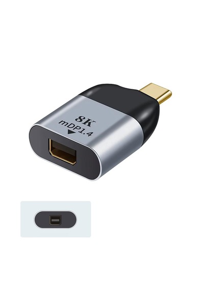 Cr25 M-ac-book Thunderbolt Uyumlu Type-c 3.1'den Mini Displayport Mdp 1.4 8k 60hz Çevirici Adaptör