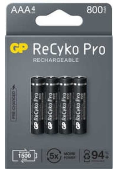 GP Batteries ReCyko Pro 850 Serisi 800 mAh AAA İnce Ni-Mh Şarjlı