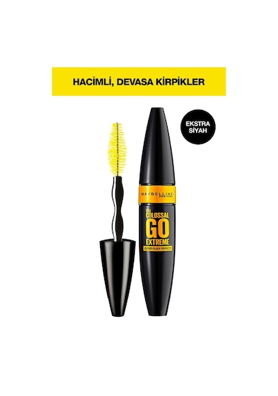 Maybelline New York The Colossal Go Extreme Leather Black Maskara Siyah