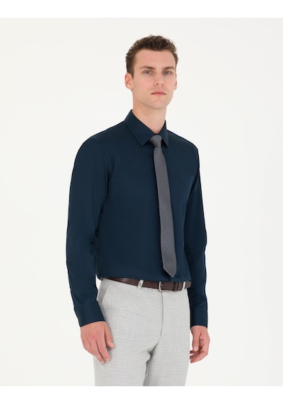Pierre Cardin Erkek Lacivert Basic Gömlek 50277147-vr033 Lacivert