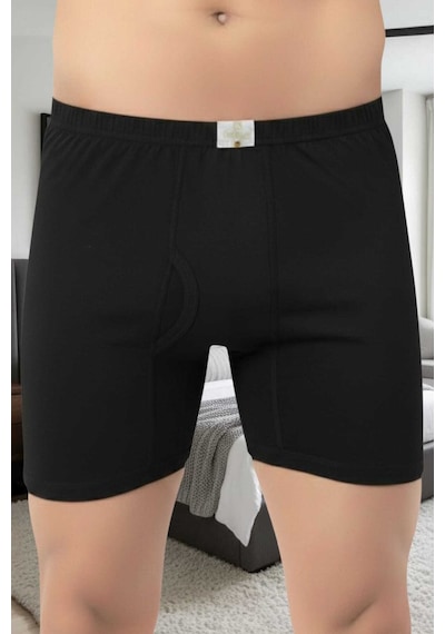 Tezzgelsin Erkek %100 Pamuklu Süprem Kumaş Penye Boxer Siyah
