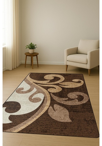 Modern Dijital Baskı Kaymaz Taban Halı H1006 Renkli