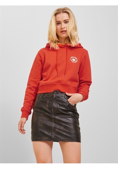 Jjxx Kapüşonlu Rahat Kesim Turuncu Kadın Sweatshirt 12241834 001