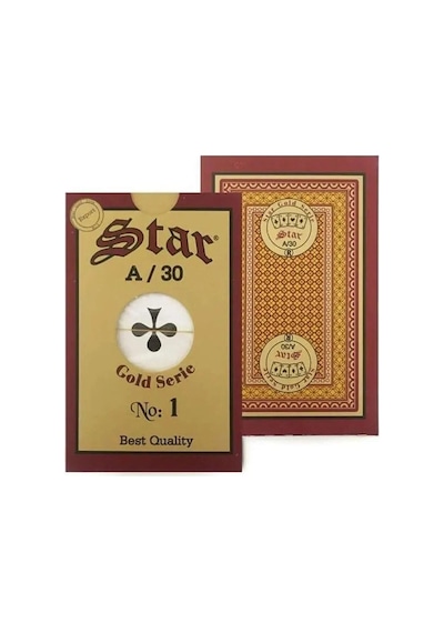Star Oyun Aletleri Star Gold Serisi A/30 Iskambil Kağıdı - Çift Deste Gnsrkfaz3841
