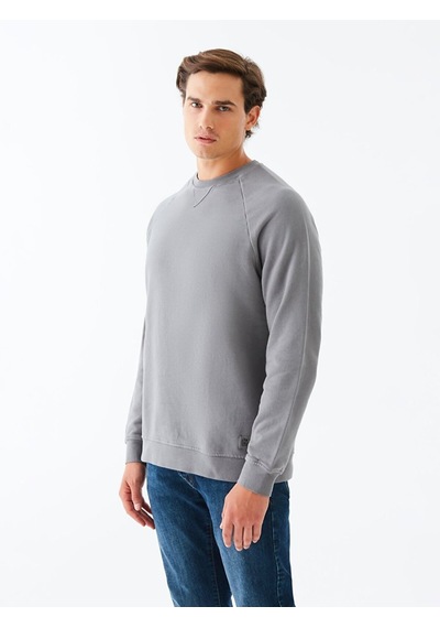 Ltb Soluk Efektli Bisiklet Yaka Koyu Grı Sweatshırt 01124860116089_12882 001 Ltb Soluk Efektli Bisiklet Yaka Koyu Grı Sweatshırt 01124860116089_12882 001