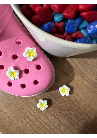 Terlik Süsü 3d Plastik Sarı Lotus Çiçeği - 2 Adet