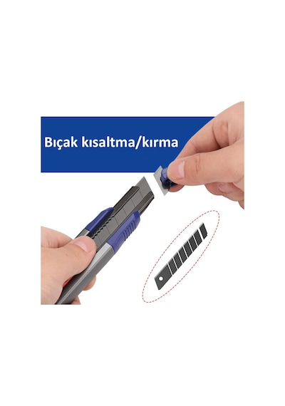Workpro Wp212022 18mm Ağır Hizmet Alüminyum Kasa Maket Bıçağı + 10 Adet Yedek Bıçak Fr Wp212022