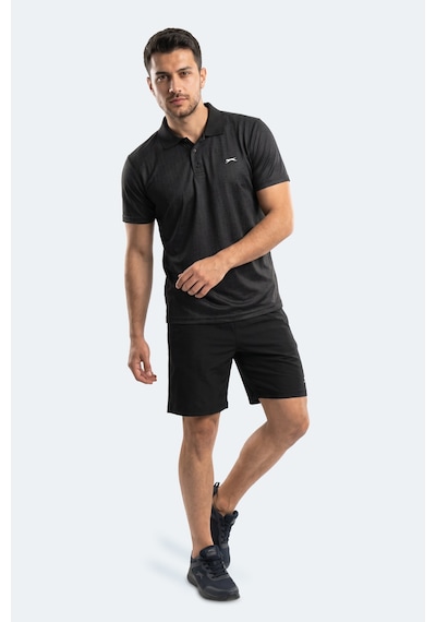 Slazenger Robles Erkek Polo Yaka Siyah Tişört