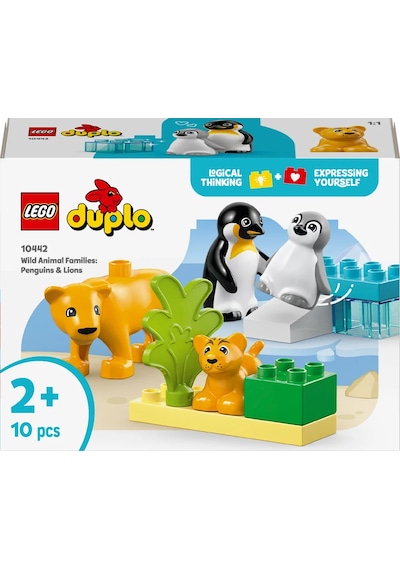 LEGO® DUPLO® Kasabası Vahşi Hayvan Aileleri: Penguenler ve Aslanlar 10442 - 2 Yaş ve Üzeri Küçük Çocuklar için Eğitici Oyuncak Yapım Seti (10P) LEGO® DUPLO® Kasabası Vahşi Hayvan Aileleri: Penguenler ve Aslanlar 10442 - 2 Yaş ve Üzeri Küçük Çocuklar için Eğitici Oyuncak Yapım Seti (10P)