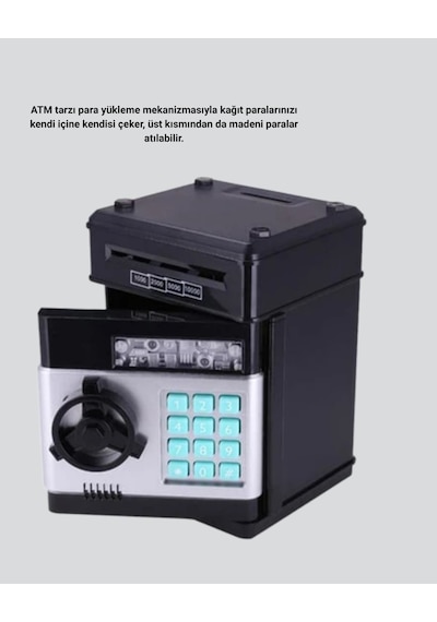 Para Kasası Görünümlü Elektronik Şifreli Kumbara