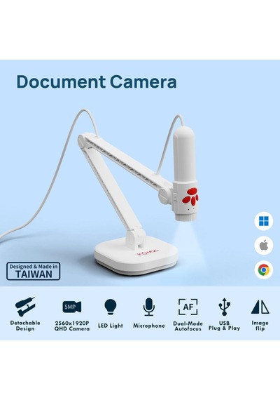 El Tipi Belge Tarayıcı, Usb Belge Kamerası/görselleştirici, Led Işık, Otomatik Odaklama