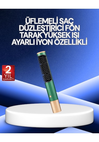3 Ü 1 Arada Saç Şekillendirme Seti Kurutma, Düzleştirme, Tarama Çok Renkli