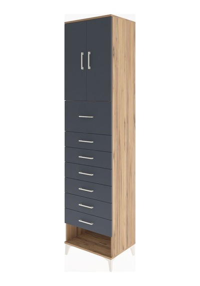 Hyperion Dolap 2 Raflı 7 Çekmeceli 2 Kapaklı 60x44x243 Çam-an... Çam Hyperion Dolap 2 Raflı 7 Çekmeceli 2 Kapaklı 60x44x243 Çam-an... Çam