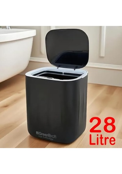 Greentech Sensörlü 28 Litre Çöp Kovası Şarj Edilebilir Lityum Pilli / Gt-sc07s Çok Renkli