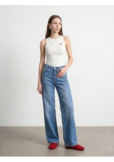 Dilvin 21259 Bisiklet Yaka Top-ekru